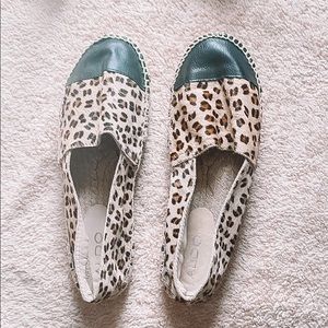 aldo leopard print leather toe espradrille